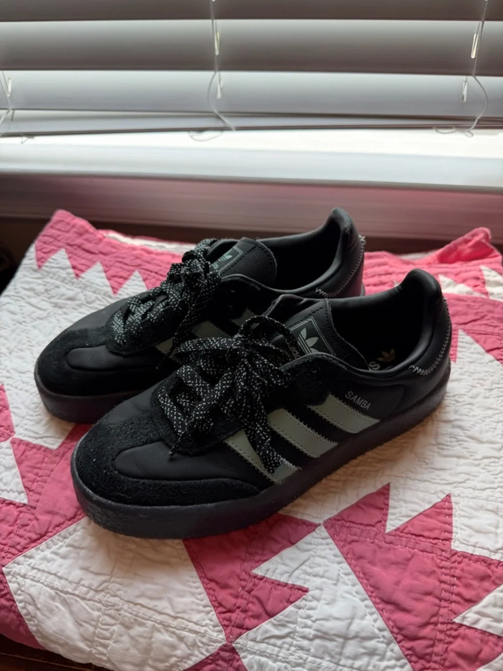 adidas Samba Sneakers in Black and Mint Green